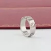 Titanium Steel Fashion Jewelry Women Ring Mens Wedding Rings Sets Diamond Rose Gold Engagement Rings 6mm294E