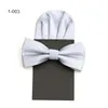 Bow tie set insert pocket square handkerchief square towel butterfly dot handkie for man bowknot black red wedding 2setlot6492607