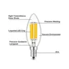 LED świeca żarówka 2W 4W 6W C35 LED Diode Lampa Retro Edison Filament Bombillas AC 110 V 220 V Wysokiej żarówka żyrandolu Lumen