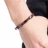 Pulseira elástica de pedra de hematita de chakra por atacado para homens e mulheres pulseira de terapia magnética antifadiga joias