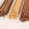 Japansk naturlig trä bambu ätpinnar hälsa utan lack vax bordsduk middagsware hashi sushi kinesiska