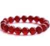 10mm naturmaterial energi stenar röda agatarmband carnelian sardonyx runda pärlor onyx armband för kvinnor kristall smycken