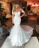 New Berta Mermaid Wedding Dresses Sweetheart Lace Backless Tulle Sweep Train Robe de mariee Short Sleeves Wedding Dress Bridal Gowns