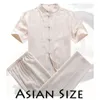 T-shirts Sinicism Store Dad Laddar Casual Ment-shirt Streewear Chinese Style Tang Kläder Mens Tshirt Cotton Linne Male Buckle1
