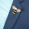 크리스탈 라인톤 및 에나멜 꿀벌 호넷 브로치 핀 여성 패션 의상 보석류 액세서리 선물 3733234