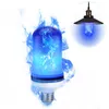 E27 LED flameffekt brandlampa flimrande emulering ljus 3 lägen ledde blå flamlampa för halloween juldekoration