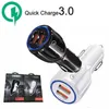 Samsung Galaxy S9 QC 3.0 Fast Car Charger 6AクイックチャージデュアルUSBポート小売パッケージ付きiPhone X用