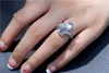 Square Topaz Diamante Anel de Cristal Folha Mulheres Anéis De Moda Jóias Presente de Natal 080510