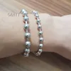 Silver Stainless steel Beaded Chain ball bracelet bangle 6mm/8mm 8.5'' Fashion jewelry