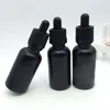 15/10/15/20/30/50/100 ml Black Frosted Glass Dropper Flessen Essentiële Olie Container E Liquid Leege Fles