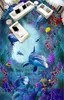 Custom qualsiasi taglia 3D wallpaper Sea World Seaweed Coral Dolphin 3D pavimento cratico interni interni murali carta da parati