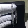 Tennis bracelet T shape 5A cubic zirconia White Gold Filled Engagement bracelets for women wedding accessaries