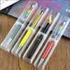 Neue Design Geschenkstiftbox Kristall transparentes Acrylstifte Koffer Stiftverpackungskasten Display Ständer Rack School Office Supplies Briefpapitur