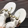 2019 Sale Online High-end custom Classic pearl sequin decoration style full of personality High-end atmosphere slide sandals