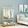 Clothes and hats rack Bedroom Furniture Solid wood hanger Ground Cloth Receiving Frame Modern Simple Household Shelf