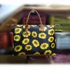 Leopard Handbag Sunflower Printing Bags Large Capacity Travel Tote with PU Handle Sports Outdoor Yoga Totes Storage Maternity Bags RRA2603