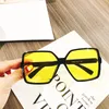 2020 Korean version of white oversize square-framed women's fashion glasses polarized sunglasses driving glasses big face sunglasses trend