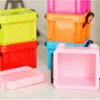 الحلوى اللون تخزين مربع مع قفل الاطفال لعبة البسيطة صندوق تخزين متفرقات مجوهرات هدية مربع منظم yq00629