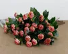 Fake Snowflake Camellia Flower Branch (5 huvuden / bit) 23.62 "Simuleringstee Rose Real Touch Leaf för Wedding Home Dekorativa Konstgjorda Blommor