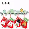 Christmas Kousen Geschenken Sneeuwpop Elk Santa Claus Stocking Tassen Hotel Restaurant Bestek Tas Kerstboom Opknoping Ornament Home Party Dec