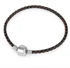 Fashion Silver Plated Cooper Woven Leather Bracelet Fit for Charm Beads DIY Bracelets Bangle 3MM Wholesale Price 9 Colors