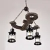 Holz Vintage Lampe Loft Stil industrielle Pendelleuchten Bar Kaffee Edison Retro Pendelleuchten LED Lampe