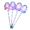 Novelbelysning Ljusning Prinsessan Wand Fairy Led Scepter för julfest boll Magic Heart Stick Flashing Toy