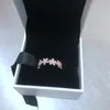 18K Rose Gold Daisy Kwiat Ring Oryginalne pudełko na Pandora 925 Sterling Silver CZ Diament Kobiety Obrączki