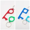 Contactless Key chain operner Door Opener metal pendant opener press non-touch Press Elevator Tool 5color T2I51091