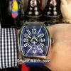 Luxo novo Saratoge Yachting Date Steel Case V45 SC DT YACHTING OG Blue Dial Automatic Mens Watch Blue Rubber/Couro Strap Sport Watches.