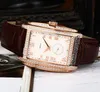 Ny Gondolo 5124J-001 Rose Gold Case Diamond Bezel White Dial Automatic Mens Watch Brown Leather Strap Sports Gents Watches Timezo3009