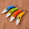 Folding Fruit Knife Portable Ceramic Bird Outdoor Creative Parrot Kitchen Vegetable Knives Multi-function Children Student Foldable Knifes