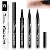 CmaaDu Liquid Eyebrow Pen Liquid Eyebrow Enhancer 3 Colors 4 Head Long-lasting Waterproof Eyebrow Enhancer