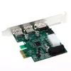 Freeshipping Hot Desktop 3 Porto 3.0 placa controladora USB 20 Pin Poder ESATA PCI Express Adapter