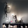 Kreative Affe Form Harz Pendelleuchten Retro E27 Restaurant Schlafzimmer Cafe weiß Pendelleuchte Leuchte