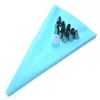 1Pc Silicone Icing Piping Cream Pastry Bag 12 Nozzles Set Cake Decorating Baking Tool with 1 Converter2643