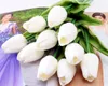 Beleza real toque flores látex tulipas flor artificial buquê de flores falsas buquê de noiva decorar flores para casamento gb156205n