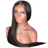 Pelucas de alambre de temperatura frontal con cabello indio Pelucas de seda rectas para mujer Pelucas de alambre de temperatura frontal recortadas con cabello indio