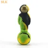 4.9 Inch Silicone Smoking Pipe glass water bongs moon astronaut shape dab rig hand pipe with glass bowl smoking accessories