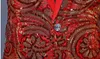 Brillant rouge motif Floral paillettes Blazer hommes mariage marié chanteur Costume Veste mâle DJ Club scène bal Veste de Costume Paillettes2041