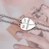 Charm 2 unids/set pulseras de mejores amigos para mujeres niñas brazaletes de corazón oro plata amistad para siempre regalo de joyería 2020