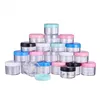 Pot d'échantillon cosmétique 10g 15g 20g, récipient vide, pots en plastique transparent, récipients de maquillage pour baume à lèvres, ombre à paupières