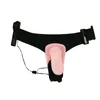 Imbracatura ultra elastica doppio dildo realistico strapon vibratori vaginali prodotti erotici giocattoli del sesso per le donne adulti negozio di macchine del sesso Y201118