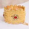 24K Gold Bangles for Women Gold Dubai Bride Zircon Wedding Ethiopian Armband Africa Bangle Arab Jewelry Zircon Armband295R8426096