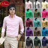 2019 Novos Negócios Shirt For Men Marca Casual Slim Fit manga comprida Mens vestido de camisa de algodão Camisa social Masculina Hot Sale