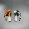 Varm försäljning 14mm 18mm Manlig Wig Wag Glasskål med handtag Glasskål Tobak Rökning Tillbehör Skålar för glasvatten Bongs DAB Rigs