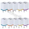 5V 2.1A EU US AC Home Travel Wall Charger Power Adapterプラグ用iPhone 12 13 14 Samsung S23 S10 Note 10 HTC Android Phone PCMP3