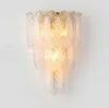 Nowa sztuka Deco Design Nowoczesny Lampa Ściana Sypialnia Szklane Światła ścienne AC110V 220 V Złote schody LED Light Myy