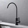 Vattenrenare Tap Europe Style Total mässing Enkelt kallt kök Kran Sväng Svart Kök Mixer Tap, Sink Tap