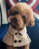 Hundkrage Beige Pet Bandana Scarf British Style Cloak Trench Coat Cat Collar för liten hundvalpbandage Bibb Accessories290w